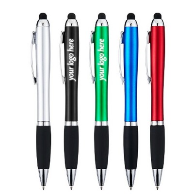 Stylus Ballpoint Pen With Led Light